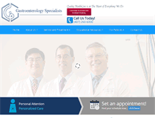 Tablet Screenshot of gastro-specialists.com
